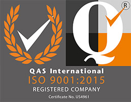QAS International ISO 9001:2015 Registered Company Certificate No. US4961